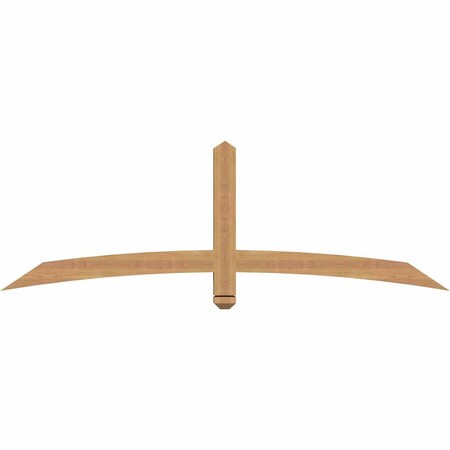 Ekena Millwork Bellingham Timber Gable Bracket, Western Red Cedar, 72"W x 24"H x 3 1/2"D x 3 1/2"F, 8/12 Pitch GBW072X24X0404BEL00SWR